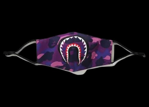 BAPE Color Camo Shark Mask (SS21) Purple