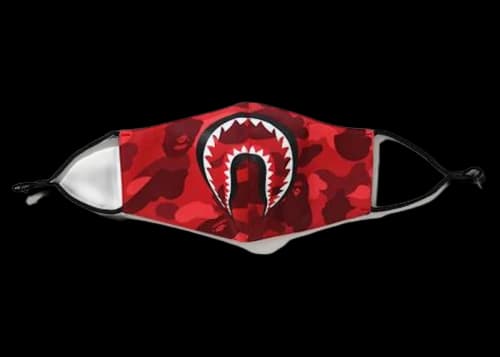 BAPE Color Camo Shark Mask (SS21) Red