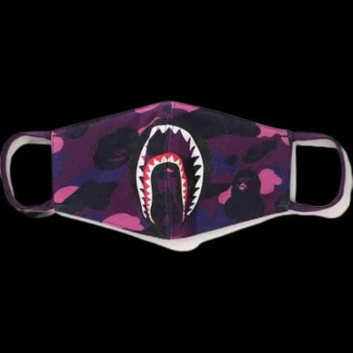 BAPE Color Camo Shark Mask (SS21) Purple