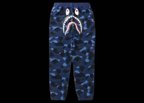 BAPE Color Camo Shark Sweatpants Navy