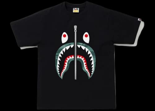 BAPE Color Camo Shark Tee Black/Green