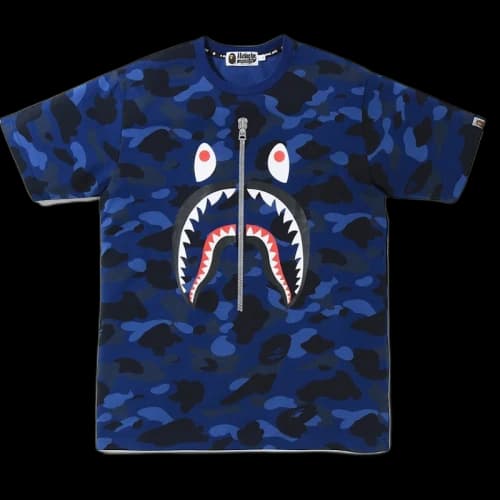 BAPE Color Camo Shark Tee Blue