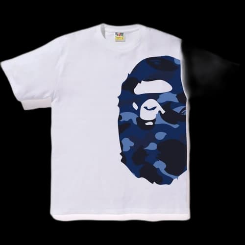 BAPE Color Camo Side Big Ape Head Tee White/Blue