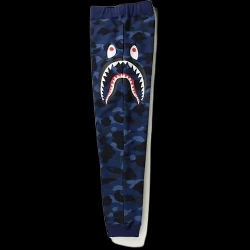BAPE Color Camo Side Shark Slim Sweat Pants Pants Blue