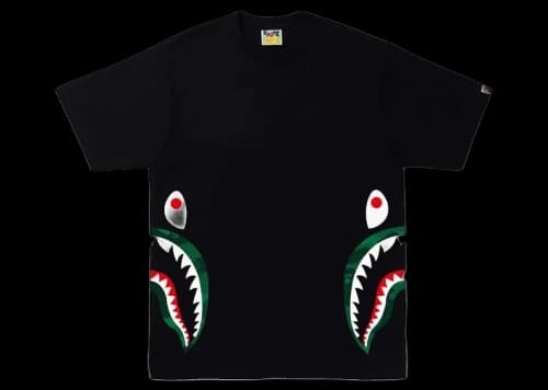 BAPE Color Camo Side Shark Tee Black/Green