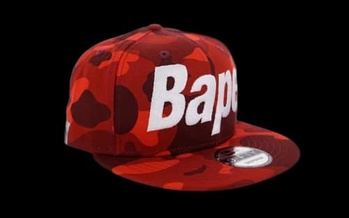 BAPE Color Camo Snapback Red