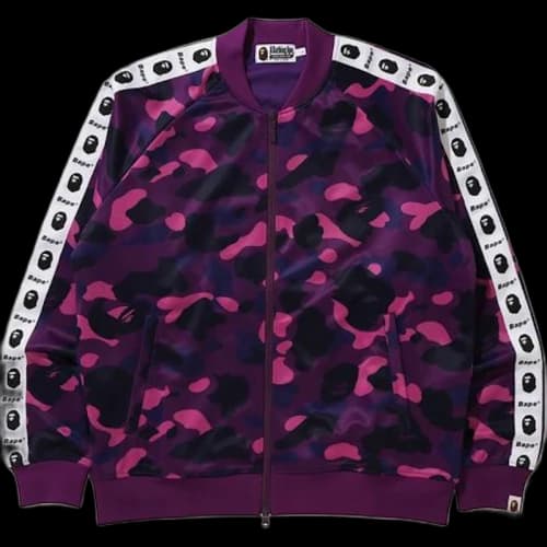 BAPE Color Camo Tape Jersey Top Purple