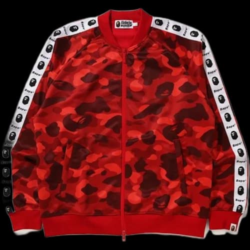 BAPE Color Camo Tape Jersey Top Red