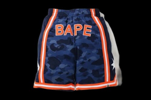 BAPE Color Camo Wide Basketball Shorts Navy