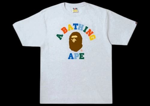 BAPE Colors College Tee (SS22) Gray