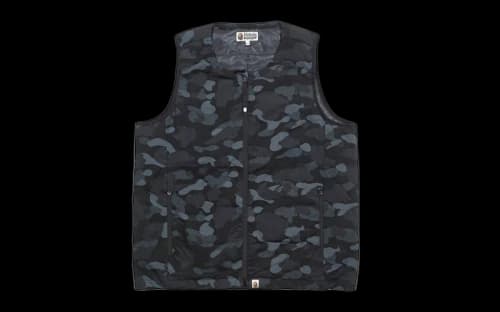 BAPE Dot Camo Foot Soldier Down Vest Black