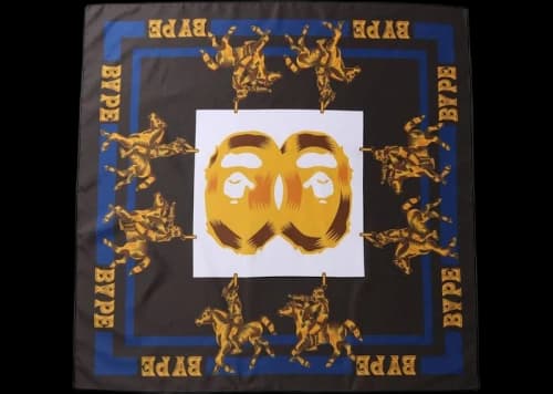 BAPE Double Ape Head Scarf Scarf Black