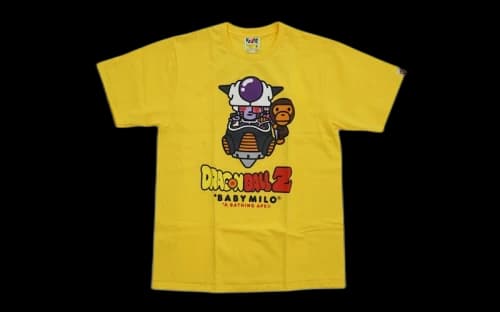 BAPE Dragon Ball Z Frieza Clinging Milo Tee Yellow