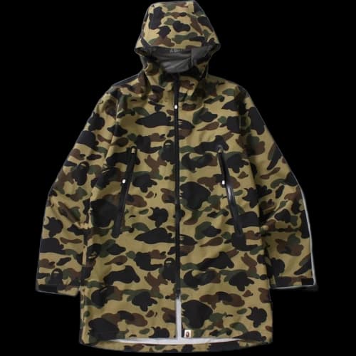 BAPE Gore-Tex 1st Camo Long Hoodie Jacket Jacket Green
