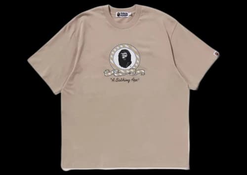 BAPE Graphic Relaxed Fit Tee Beige