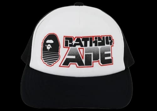BAPE Graphic Snap Back Mesh Cap Black