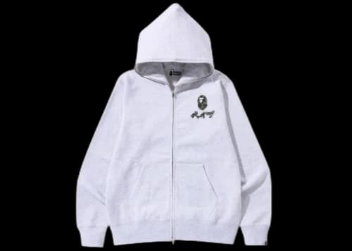 BAPE Harajuku Full Zip Hoodie Gray
