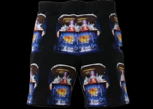 BAPE Invasion Sweat Shorts Black