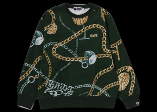 BAPE Jewels Crewneck Green