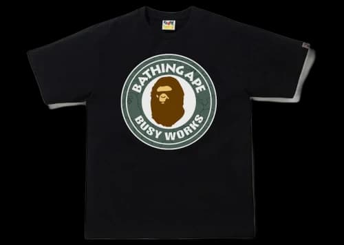 BAPE Line 1st Camo Busy Works Tee Black/Green