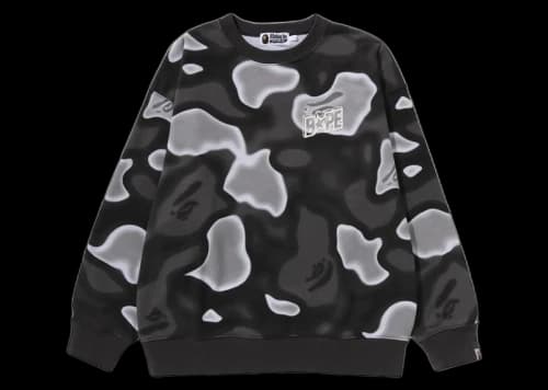 BAPE Liquid Camo Bape Sta Relaxed Fit Crewneck Black