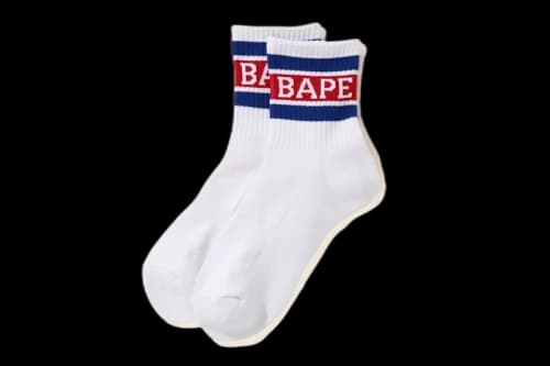 BAPE Logo Ankle Socks Blue