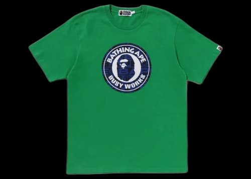 BAPE Lux Sport Pattern Busy Works Tee Green