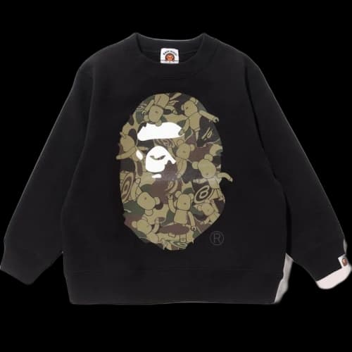 BAPE Medicomtoy Bear Crewneck Crewneck (Kids) Black