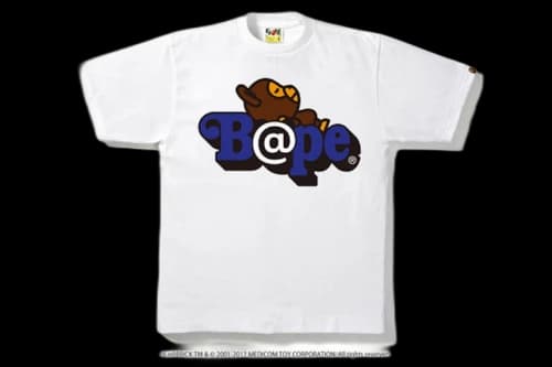 BAPE Medicom Toy Bearbrick Milo On Tee White/Blue