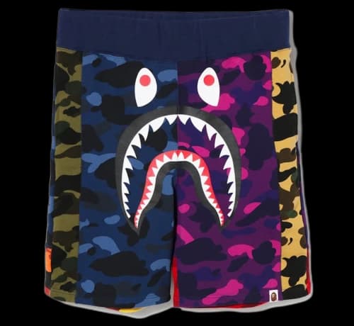 BAPE Mix Camo Shark Shorts Multi