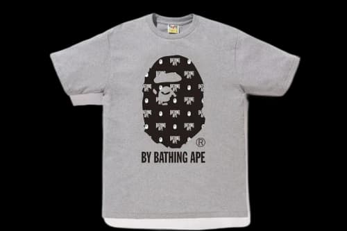 BAPE Monogram by Bathing Tee Gray/Black