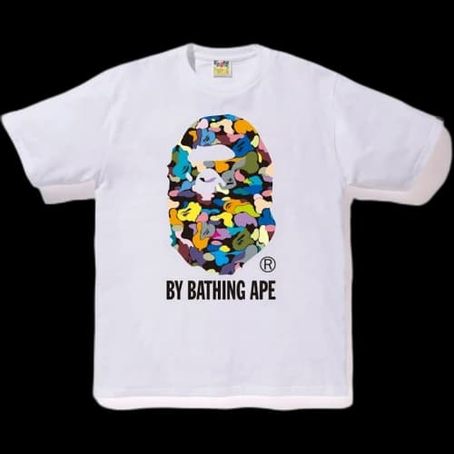 BAPE Multi Camo By Bathing Tee White