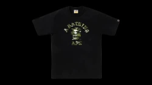 BAPE Multi Pixel Camo College Tee Black/Green