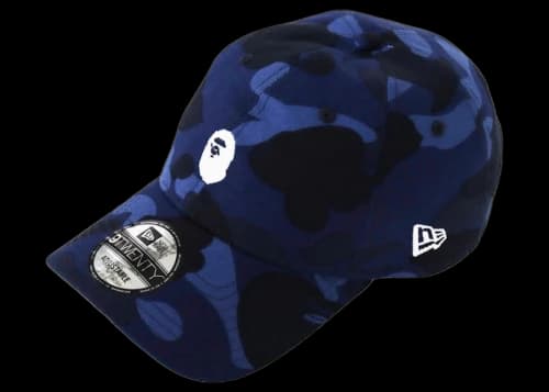 BAPE New Era Color Camo Ape Head 9Twenty Cap Navy