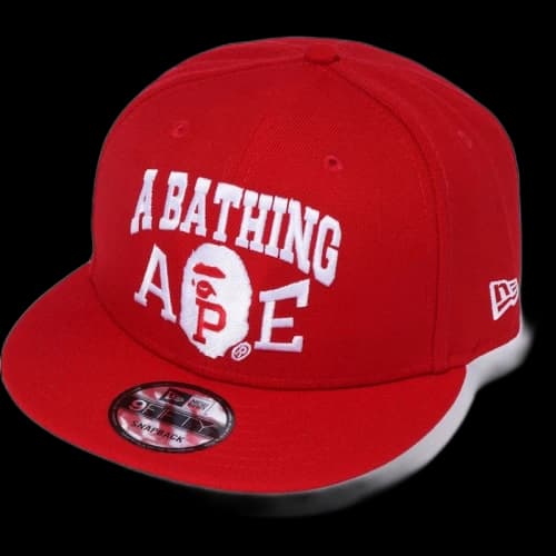 BAPE New Era Snap Back Cap Red