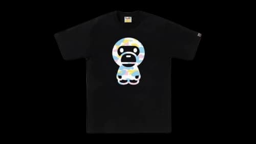 BAPE New Multi Camo Big Baby Milo Tee Black