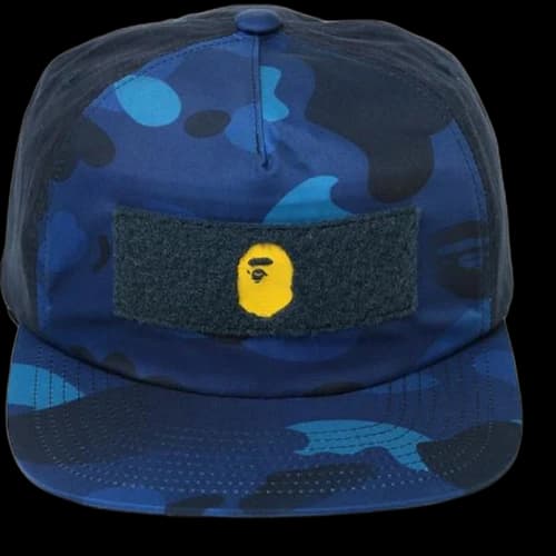BAPE Patched Snap Back Cap Cap Blue