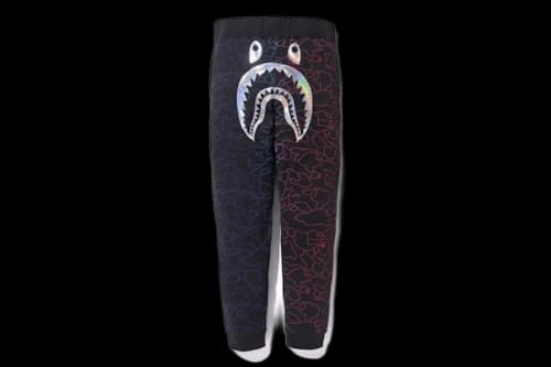 BAPE Pencil Camo Shark Slim Sweatpants Black