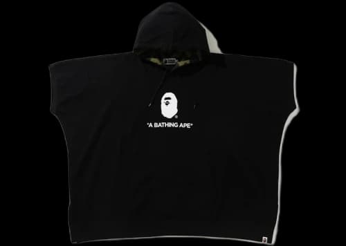 BAPE Poncho Pullover Hoodie Black