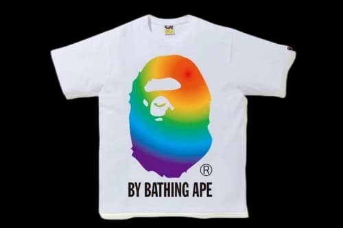 BAPE Rainbow By Bathing Ape Tee White