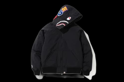 BAPE Shark Hoodie Down Jacket Black