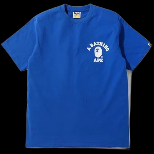BAPE Silicon College One Point T-Shirt Blue