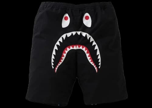 BAPE Space Camo Shark Reversible Shorts Black