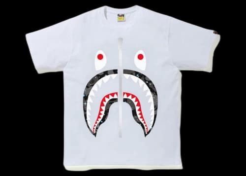 BAPE Space Camo Shark Tee (SS21) White