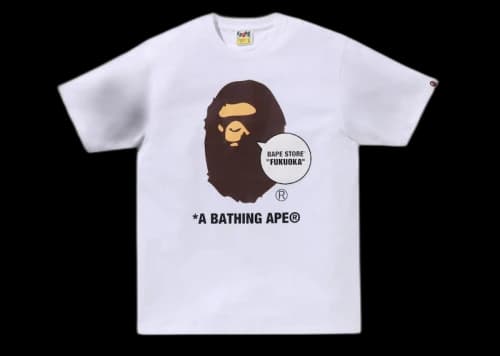 BAPE Store Fukuoka Ape Head Tee White