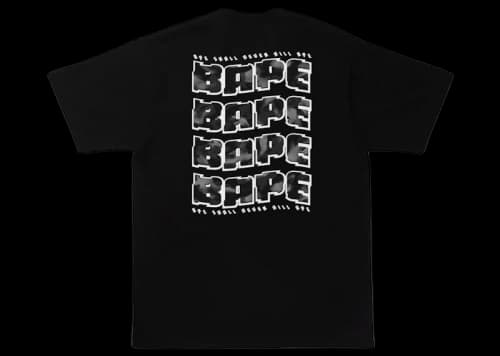 BAPE Stroke Camo Distortion Tee Black/Black