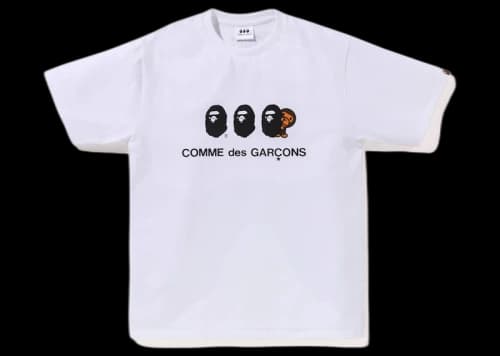 BAPE x Comme des Garcon Osaka Baby Milo #1 Tee White