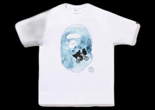 BAPE x E.T. Kids Ape Head Tee White GID