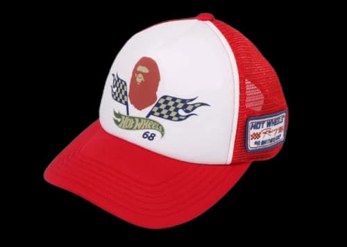 BAPE x Hot Wheels Mesh Cap Red