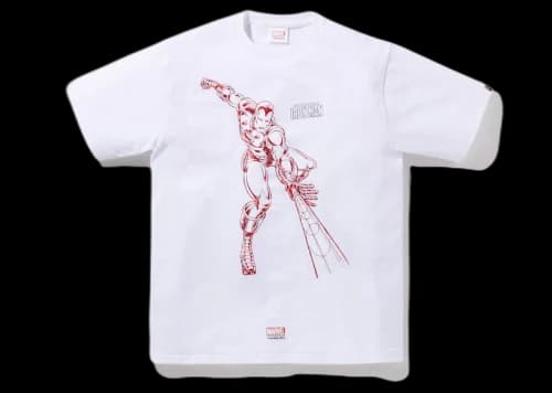 BAPE x Marvel Comics Iron Man T-Shirt White